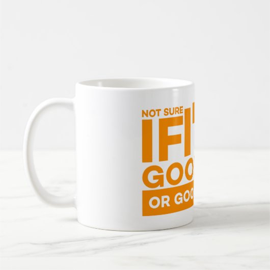 KEINE SICHERHEIT, OB ICH GUT IM PROGRAMMIEREN ODER KAFFEETASSE (Links)