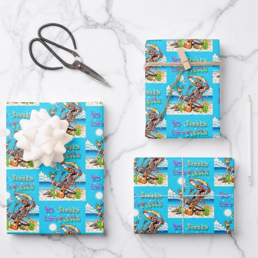 Keine Siesta Let's Fiesta Geschenkpapier Set (Vorderseite)