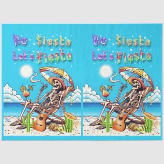 Keine Siesta Let's Fiesta Seidenpapier (Vorderseite)