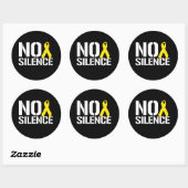 KEINE SILENZ RUNDER AUFKLEBER (Blatt)