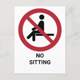 Keine Sitze, Verbotszeichen Postkarte