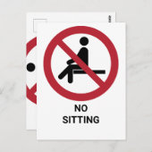 Keine Sitze, Verbotszeichen Postkarte (Vorne/Hinten)