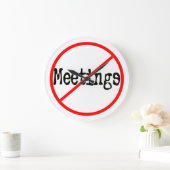 Keine Sitzung Büro Humor Wall Clock Große Wanduhr (Zuhause)