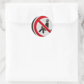 Keine Sitzung erlaubt Runder Aufkleber (Tasche)