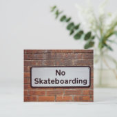 Keine Skateboarding Postkarte (Stehend Vorderseite)
