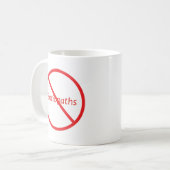 Keine Sociopaths! Kaffeetasse (Vorderseite Links)