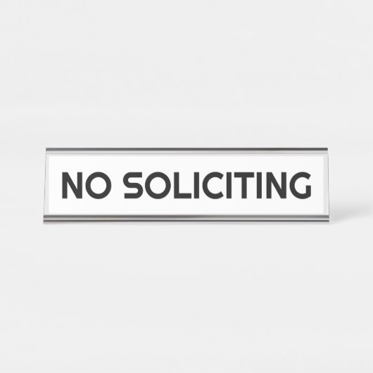 KEINE SOLIZITÄT SCHREIBTISCHNAMENSPLAKETTE (Vorderseite )
