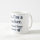 "Keine Sommerpause" Sarkastischer Spruch Kaffeetas Kaffeetasse (VorderseiteRechts)