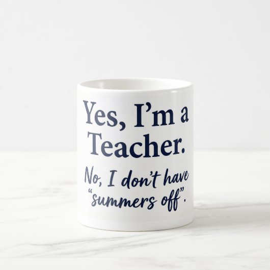 "Keine Sommerpause" Sarkastischer Spruch Kaffeetas Kaffeetasse (Mittel)