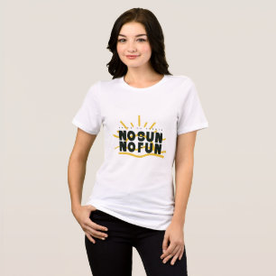 Keine Sonne, kein Spaß – Retro-Sommer-Typografie-Z Tri-Blend Shirt