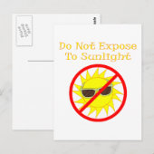 Keine Sonnenbrille Vampire Goth Spaß Postkarte (Vorne/Hinten)