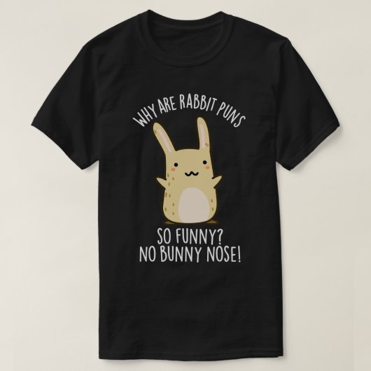 Keine sonnige Nose Funny Rabbit Puns T-Shirt (Design vorne)