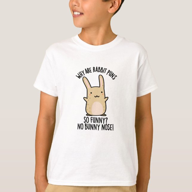 Keine sonnige Nose Funny Rabbit Puns T-Shirt (Vorderseite)