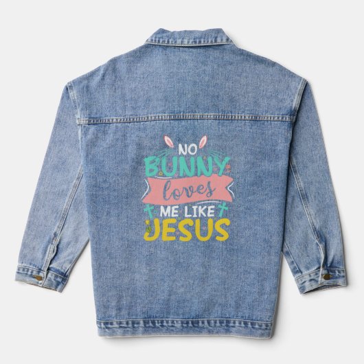 Keine sonnigen Lieben Ich mag Jesus Christliche Re Jeansjacke (Rückseite)