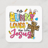 Keine sonnigen Lieben wie Jesus-Design Quadratische Visitenkarte (Rückseite)