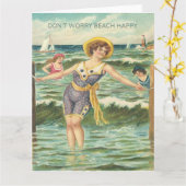 Keine Sorge Beach Happy Gruß Karte (Gelbe Blume)