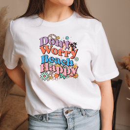 Keine Sorge Beach Happy Shirt Trendy Retro T-Shirt