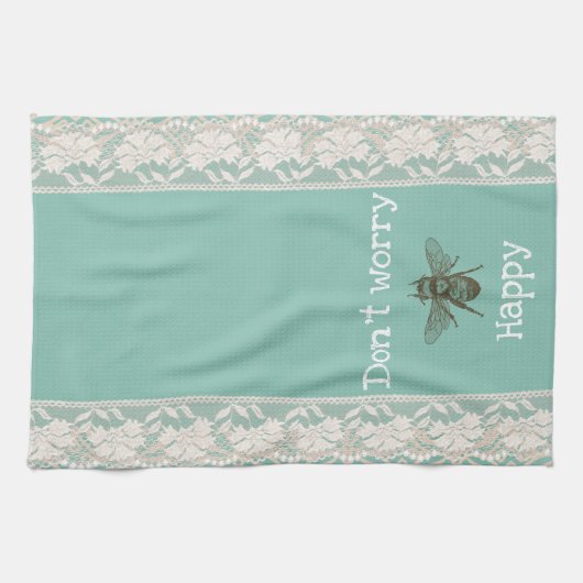 Keine Sorge, "BEE" glücklich Geschirrtuch (Horizontal)