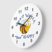 Keine Sorge "Bee" Happy Large Wall Clock Große Wanduhr (Winkel)
