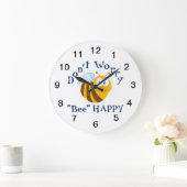 Keine Sorge "Bee" Happy Large Wall Clock Große Wanduhr (Zuhause)
