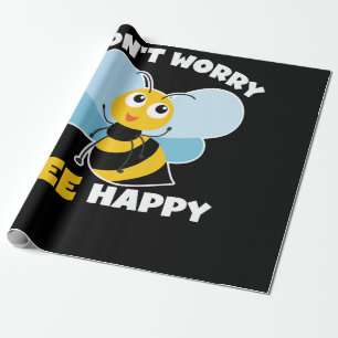 Keine Sorge (Biene) glücklich Geschenkpapier