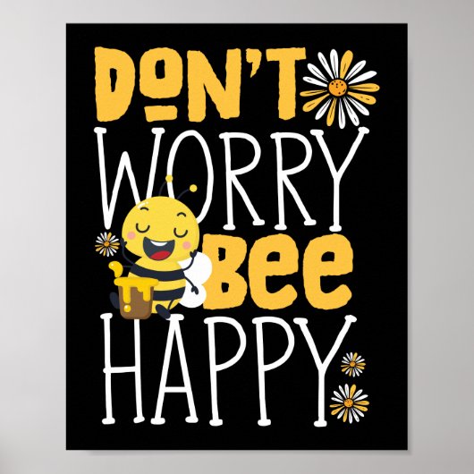 Keine Sorge, Bienenhappy Beekeeper Honey Pun Poster (Vorne)