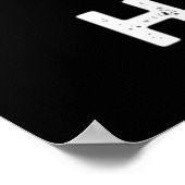 Keine Sorge Brie Happy Funny Cheese Pun Dark BG Poster (Ecke)