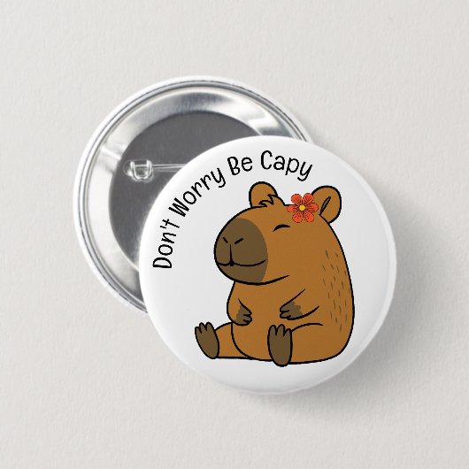 Keine Sorge, Capy, Capybara Button (Vorne & Hinten)