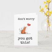 Keine Sorge, das Got du, Ermutigungskarte Karte (Gelbe Blume)