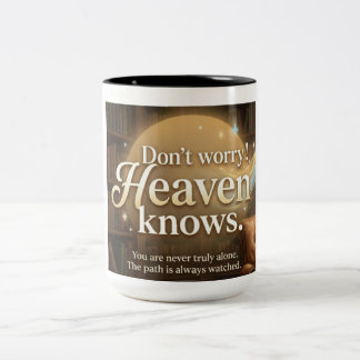 Keine Sorge! Der Himmel weiß Bescheid Zweifarbige Tasse