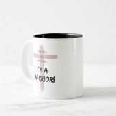 Keine Sorge, ein Krieger! Zweifarbige Tasse (Vorderseite Links)