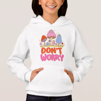 Keine Sorge - farbenfroher Kawaii Mushroom Hoodie