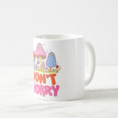Keine Sorge - farbenfroher Kawaii Mushroom Kaffeetasse (VorderseiteRechts)