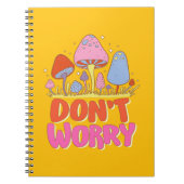 Keine Sorge - farbenfroher Kawaii Mushroom Notizblock (Vorderseite)