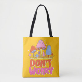 Keine Sorge - farbenfroher Kawaii Mushroom Tasche