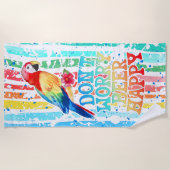 Keine Sorge für ein schönes Badetuch am Strand (Vorderseite)