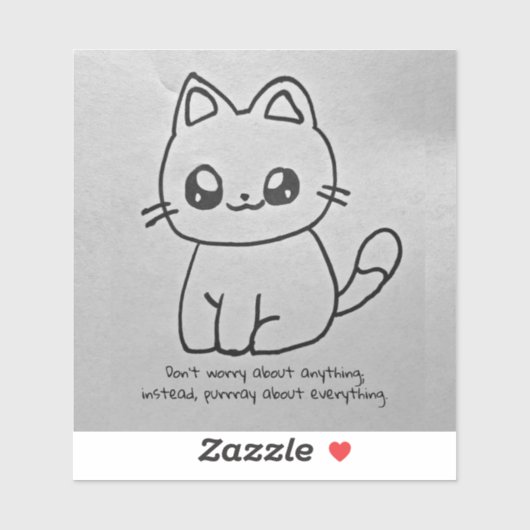 Keine Sorge für Kitty Sticker (Blatt)