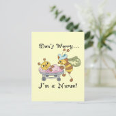 Keine Sorge, ich bin ein Krankenschwester und Gesc Postkarte (Stehend Vorderseite)