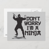 Keine Sorge, ich bin ein Ninja Postkarte (Vorne/Hinten)