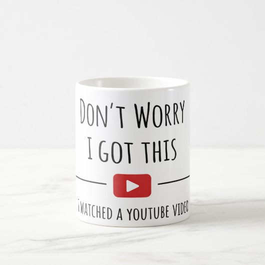 Keine Sorge, ich hab das im Griff – Lustiger YouTu Kaffeetasse (Mittel)