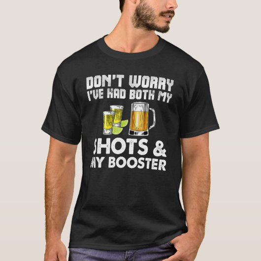 Keine Sorge, ich hatte beide Shots Booster Funny V T-Shirt (Vorderseite)