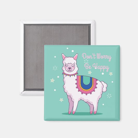 Keine Sorge Llama Magnet (Vorderseite/Rückseite)