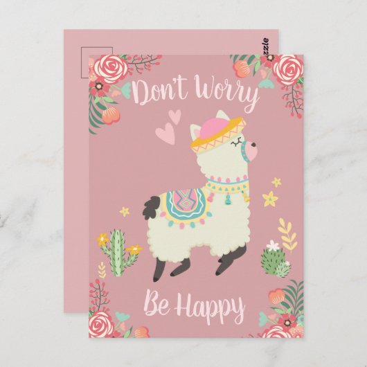 Keine Sorge Llama Postkarte (Vorne/Hinten)