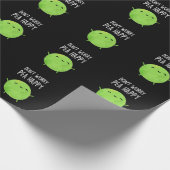 Keine Sorge Pea Happy Funny Pea Pun Dark BG Geschenkpapier (Ecke)