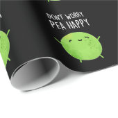 Keine Sorge Pea Happy Funny Pea Pun Dark BG Geschenkpapier (Rolleneckpunkt)