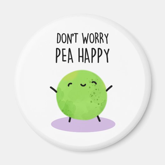 Keine Sorge Pea Happy Funny Pea Pun Magnet (Vorne)