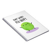 Keine Sorge Pea Happy Funny Pea Pun Notizblock (Rechte Seite)
