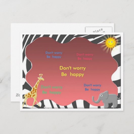 Keine Sorge Postkarte (Vorne/Hinten)