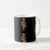 Keine Sorge Sandy Silhouette Tattoo Beach Kaffeetasse (VorderseiteRechts)