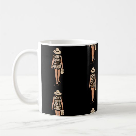 Keine Sorge Sandy Silhouette Tattoo Beach Kaffeetasse (Links)